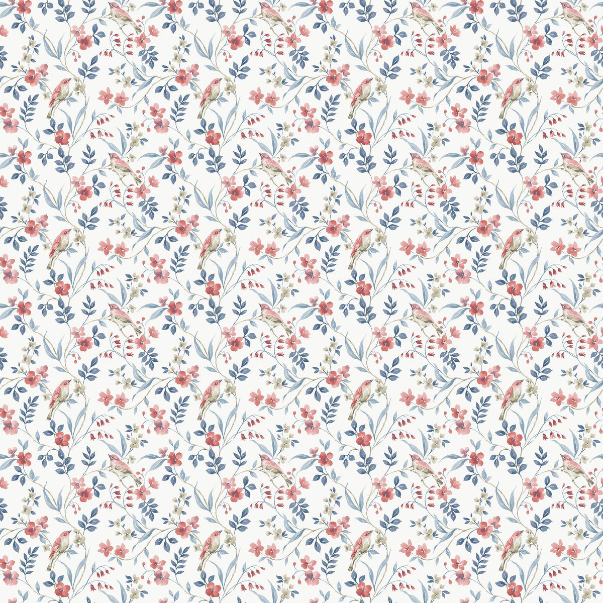 Galerie G68715 Miniatures 3 Garden Bird Blue Wallpaper G68715 Blue Wallpaper