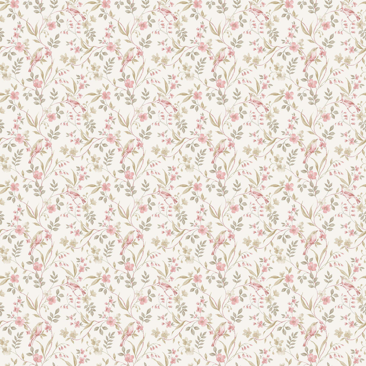 Galerie G68717 Miniatures 3 Garden Bird Pink Wallpaper G68717 Pink Wallpaper
