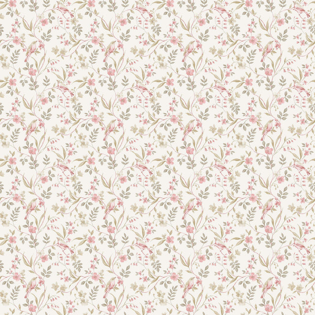 Galerie G68717 Miniatures 3 Garden Bird Pink Wallpaper G68717 Pink Wallpaper