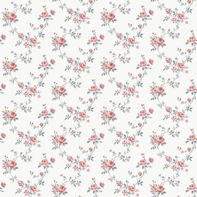 Galerie G68731 Miniatures 3 Multi Floral Trail Blue Wallpaper G68731 Blue Wallpaper