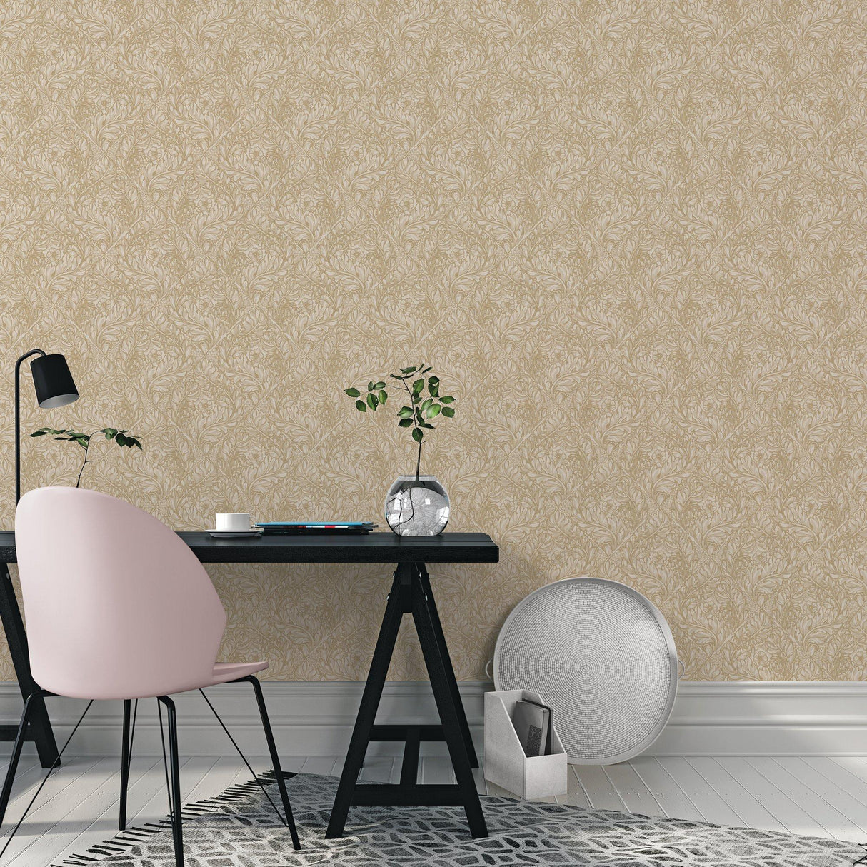 Galerie LB25110 Off The Wall Rambleicious Yellow Wallpaper LB25110 Yellow Wallpaper