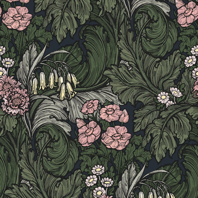Galerie LB25138 Off The Wall Hedgerovia Pink Wallpaper LB25138 Pink Wallpaper