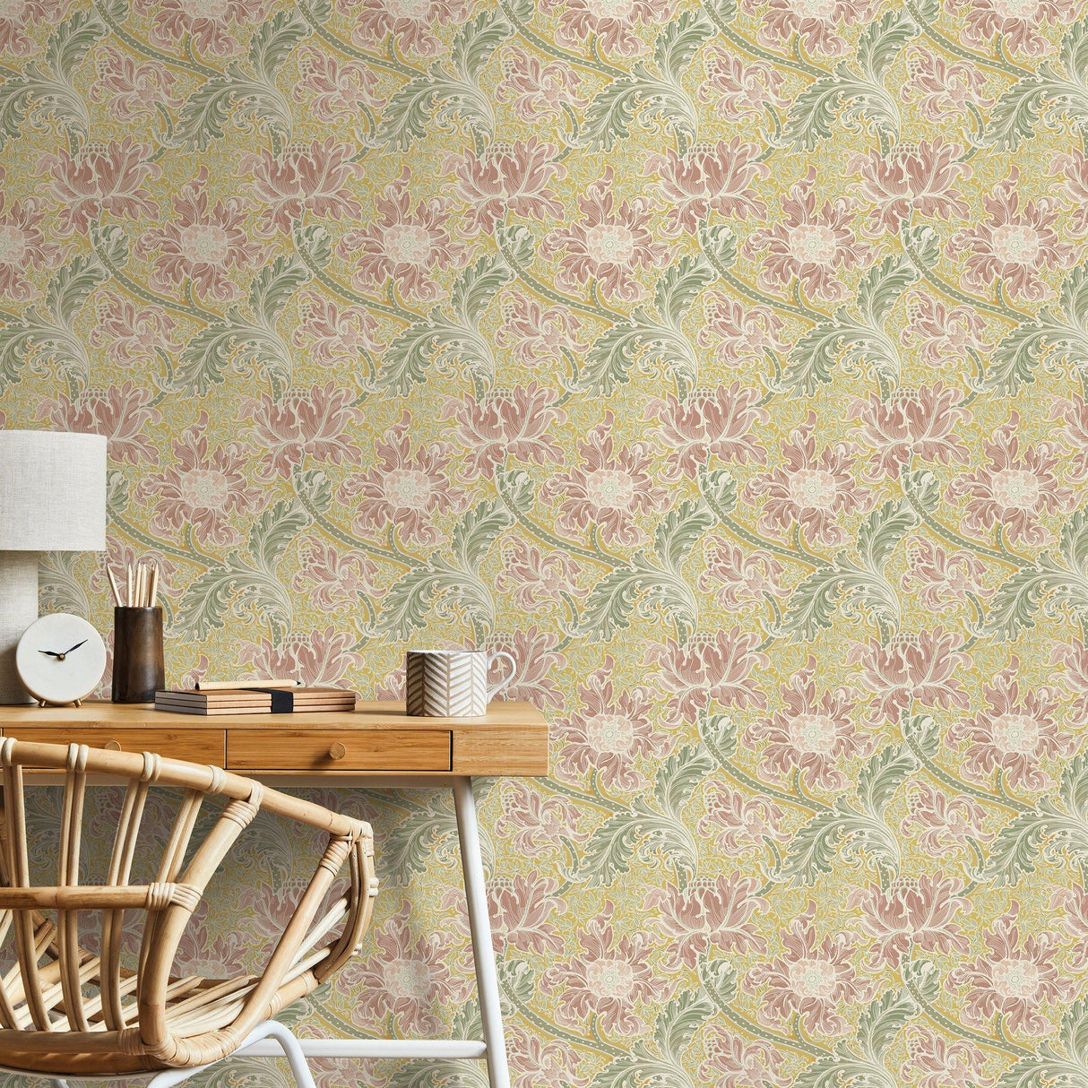 Galerie LB25141 Off The Wall Morris Major Yellow Wallpaper LB25141 Yellow Wallpaper