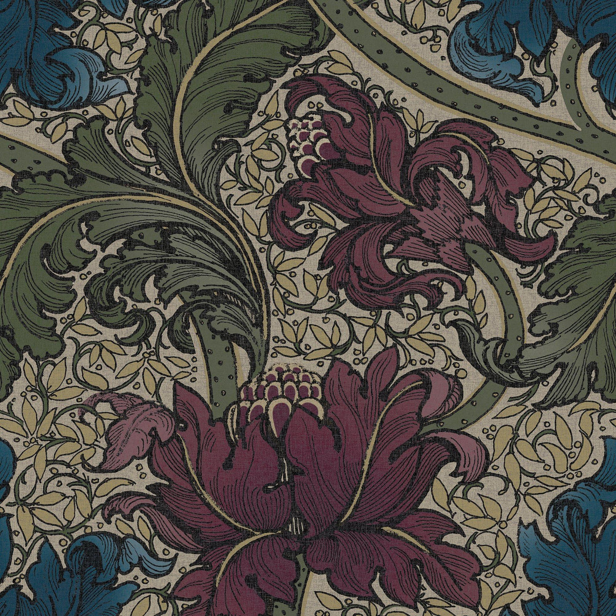 Galerie LB25142 Off The Wall Morris Major Red Wallpaper LB25142 Red Wallpaper