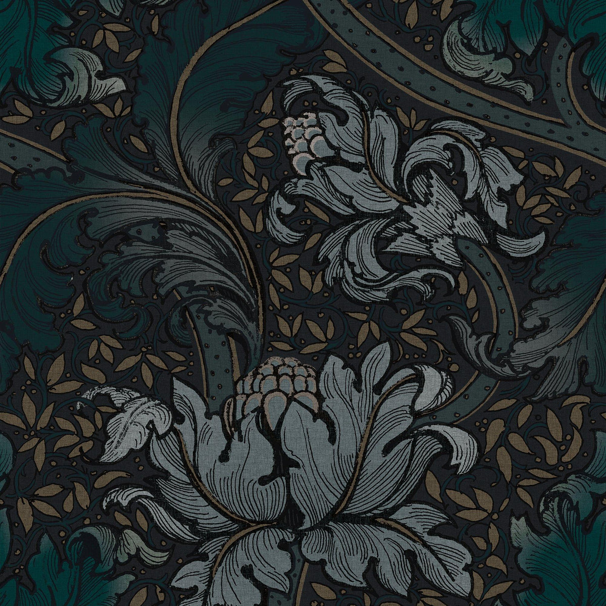Galerie LB25144 Off The Wall Morris Major Blue Wallpaper LB25144 Blue Wallpaper