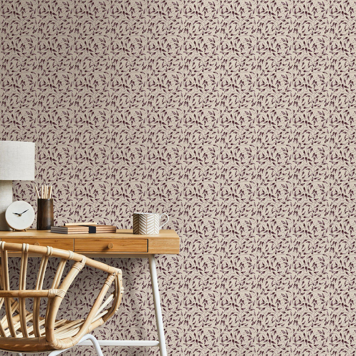 Galerie LB25162 Off The Wall Tit Willow Red Wallpaper LB25162 Red Wallpaper
