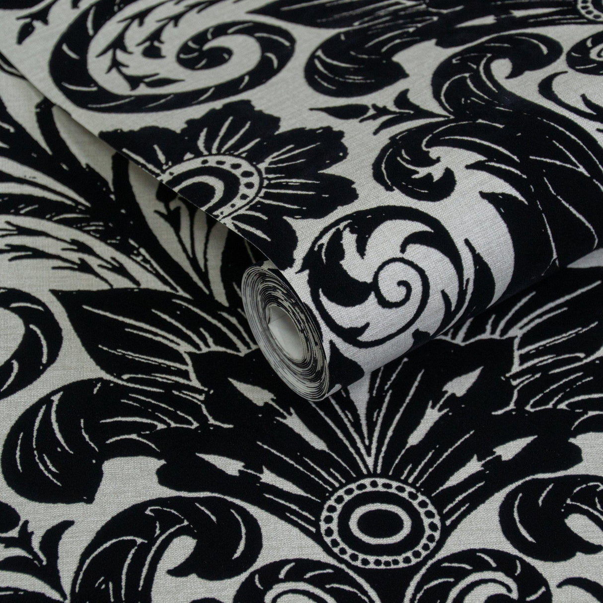 Galerie LB25166 Off The Wall Damask Sauvage Black Wallpaper LB25166 Black Wallpaper