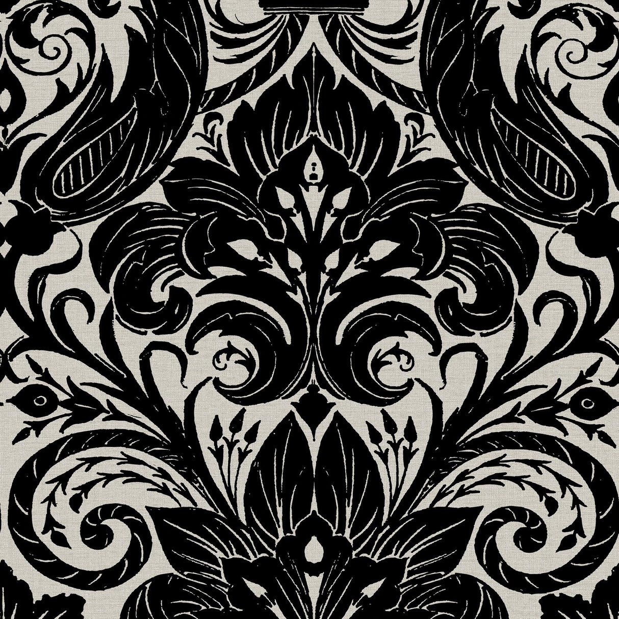 Galerie LB25166 Off The Wall Damask Sauvage Black Wallpaper LB25166 Black Wallpaper