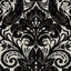 Galerie LB25166 Off The Wall Damask Sauvage Black Wallpaper LB25166 Black Wallpaper