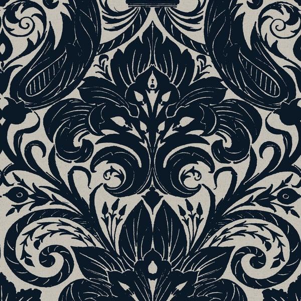 Galerie LB25167 Damask Sauvage Blue Wallpaper