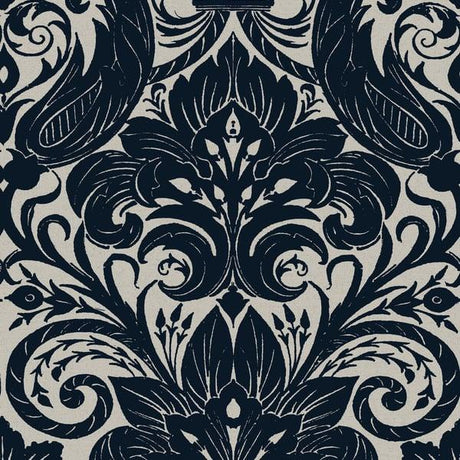 Galerie LB25167 Damask Sauvage Blue Wallpaper