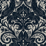 Galerie LB25167 Off The Wall Damask Sauvage Blue Wallpaper LB25167 Blue Wallpaper