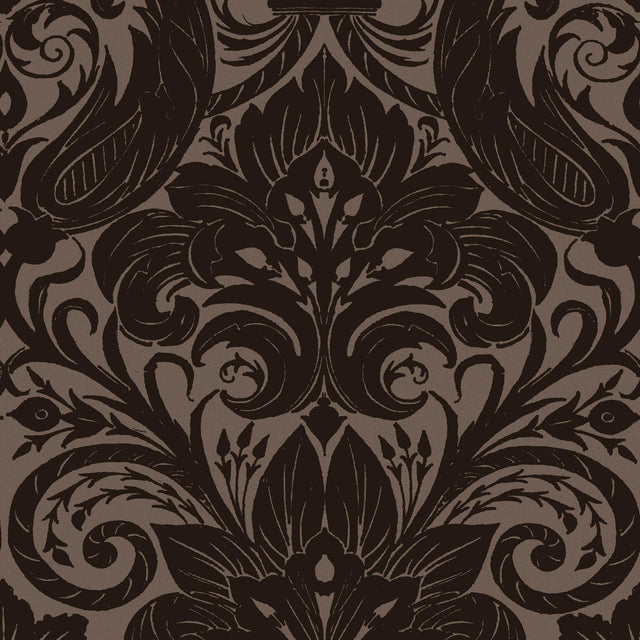Galerie LB25168 Off The Wall Damask Sauvage Bronze Brown Wallpaper LB25168 Bronze Brown Wallpaper