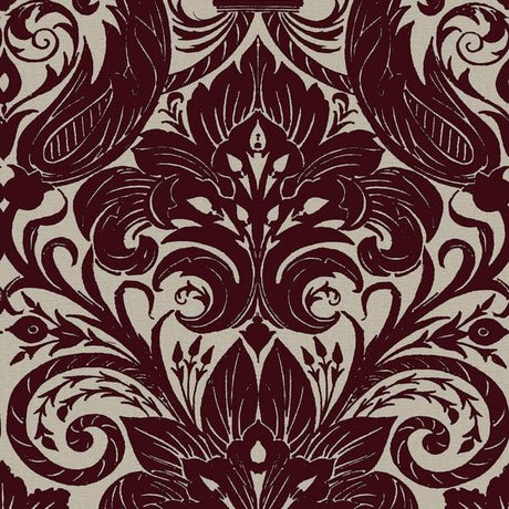 Galerie LB25170 Damask Sauvage Red Wallpaper