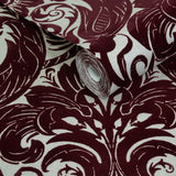 Galerie LB25170 Off The Wall Damask Sauvage Red Wallpaper LB25170 Red Wallpaper
