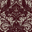 Galerie LB25170 Off The Wall Damask Sauvage Red Wallpaper LB25170 Red Wallpaper