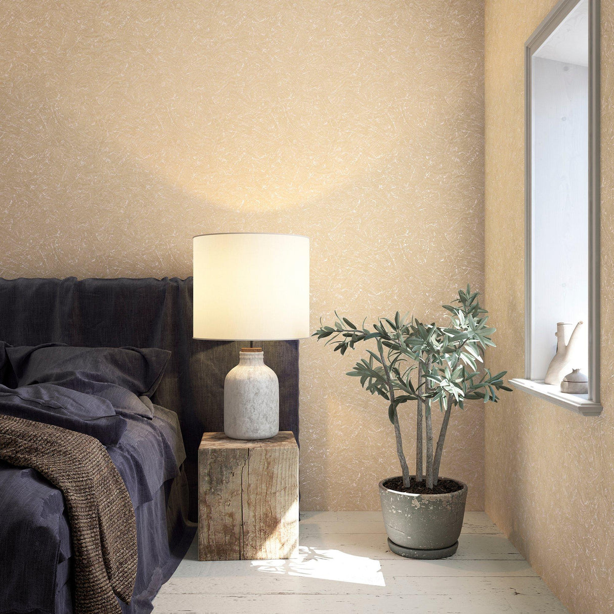 Galerie NT34154 The New Textures Plaster Effect Bronze Brown Wallpaper NT34154 Bronze Brown Wallpaper