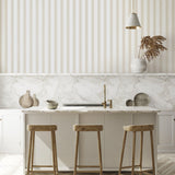 Galerie SS21230 Style Sisters Thin Stripe Natural Beige Wallpaper SS21230 Beige Wallpaper