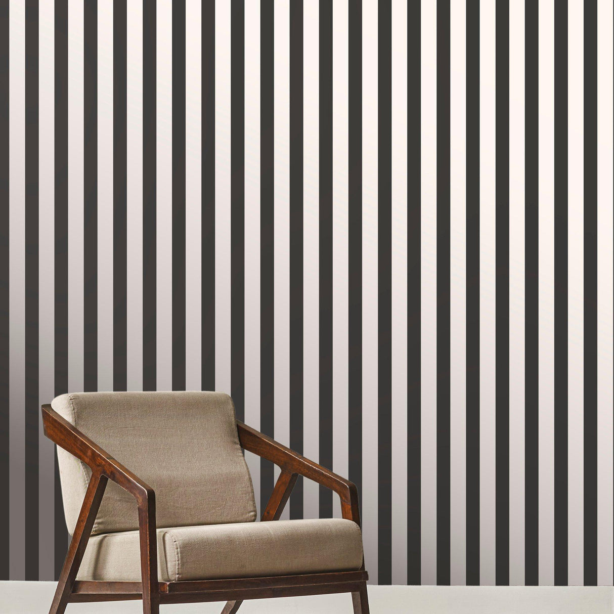 Galerie SS21231 Style Sisters Thin Stripe Black Black Wallpaper SS21231 Black Wallpaper