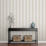 Galerie SS21232 Style Sisters Medium Stripe Beige Wallpaper SS21232 Beige Wallpaper