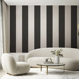 Galerie SS21237 Style Sisters Half Stripe Black Wallpaper SS21237 Black Wallpaper