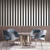Galerie SS21239 Style Sisters Flock Stripe Black Black Wallpaper SS21239 Black Wallpaper