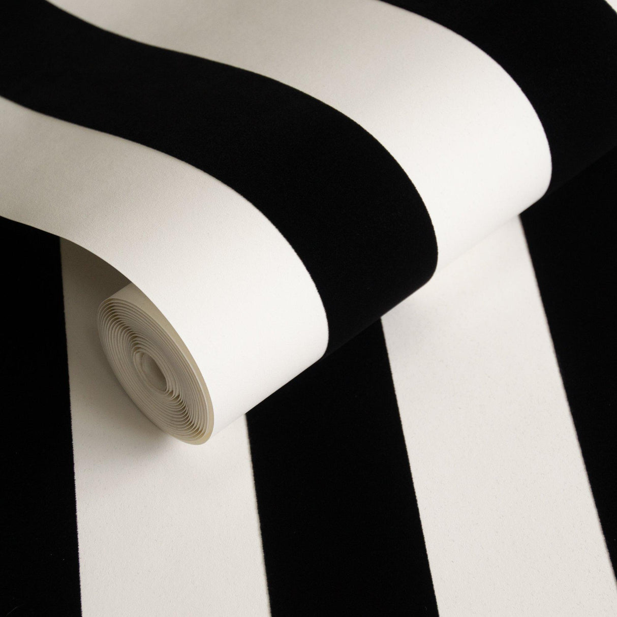 Galerie SS21239 Style Sisters Flock Stripe Black Black Wallpaper SS21239 Black Wallpaper