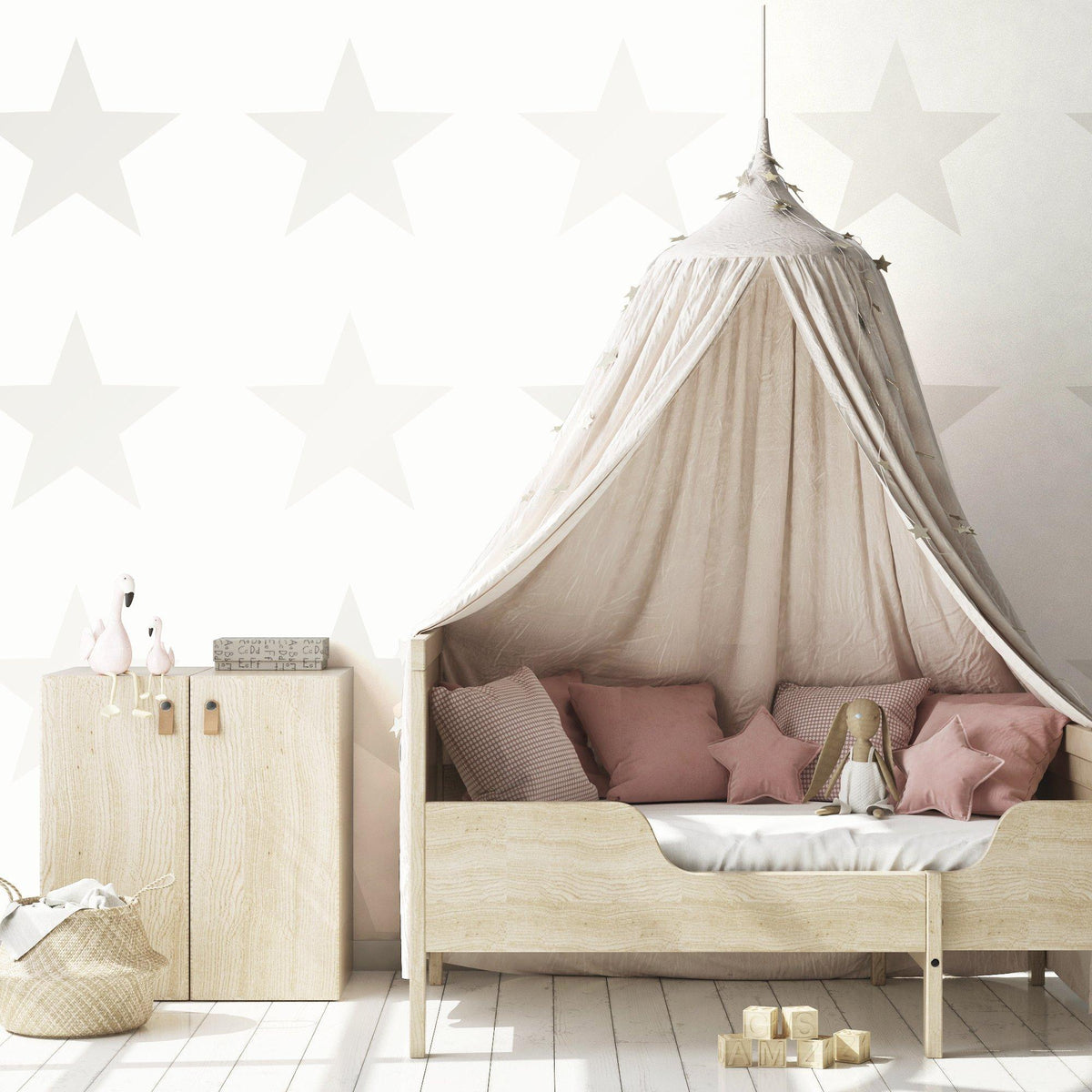 Galerie SS21247 Style Sisters Single Star White Wallpaper SS21247 White Wallpaper