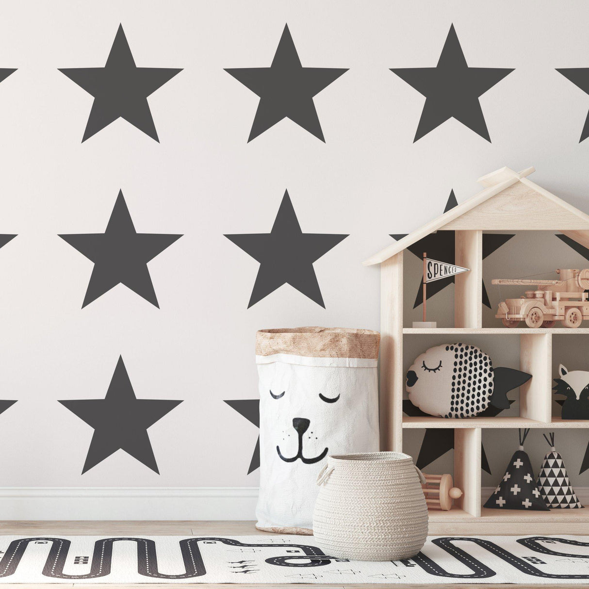 Galerie SS21244 Style Sisters Single Star Black Wallpaper SS21244 Black Wallpaper