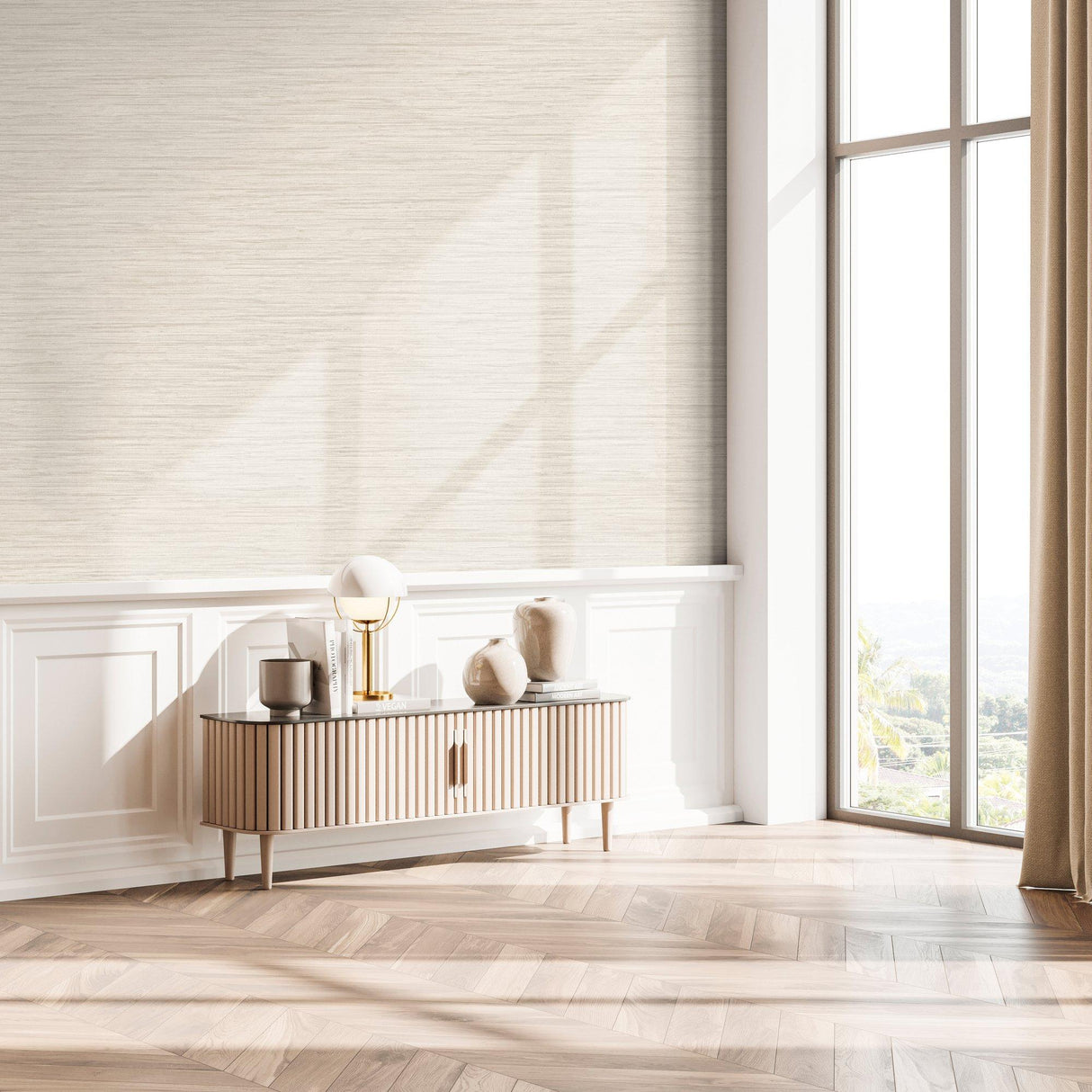 Galerie SS21250 Style Sisters Grasscloth Natural Beige Wallpaper SS21250 Beige Wallpaper