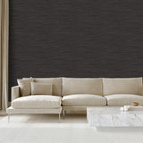 Galerie SS21252 Style Sisters Grasscloth Dark Black Wallpaper SS21252 Black Wallpaper