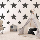 Galerie SS21254 Style Sisters Double Star Black Wallpaper SS21254 Black Wallpaper