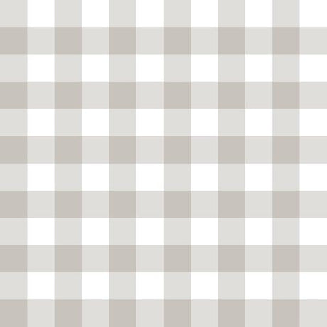 Galerie 12379 Check Plaid Silver Grey Wallpaper