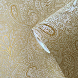 Galerie 11302 Elegance Paisley Trellis Gold Wallpaper 11302 Gold Wallpaper