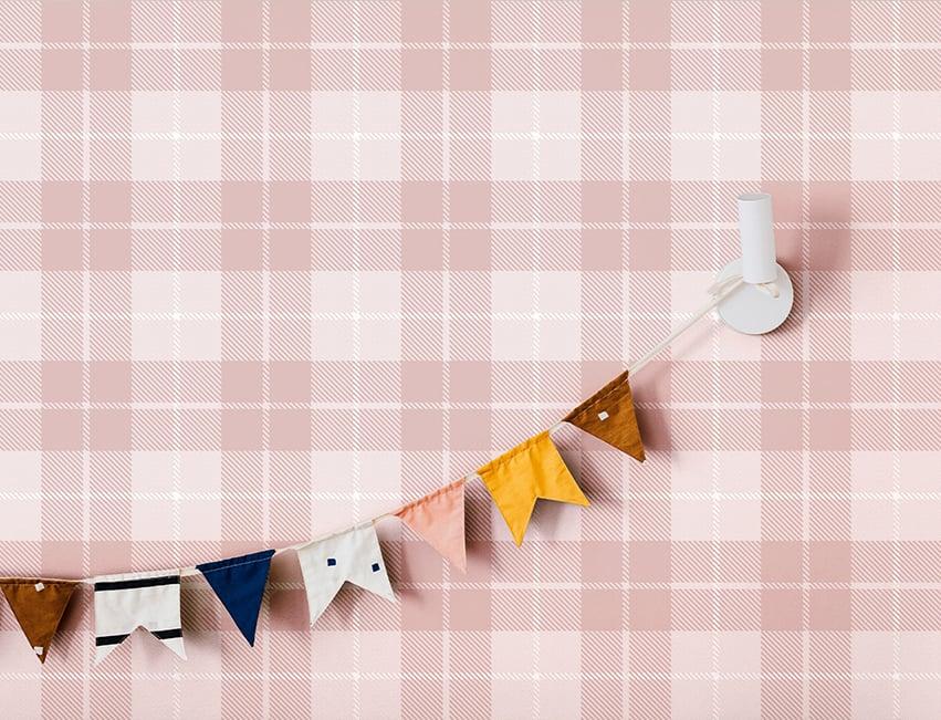 Galerie 14874 Little Explorers 2 Check Plaid Pink Wallpaper 14874 Pink Wallpaper