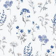 Galerie 1901-1 Spring Blossom BOTANICAL Blue Wallpaper 1901-1 Blue Wallpaper
