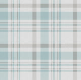 Galerie 1906-1 Spring Blossom Plaid Blue Wallpaper 1906-1 Blue Wallpaper