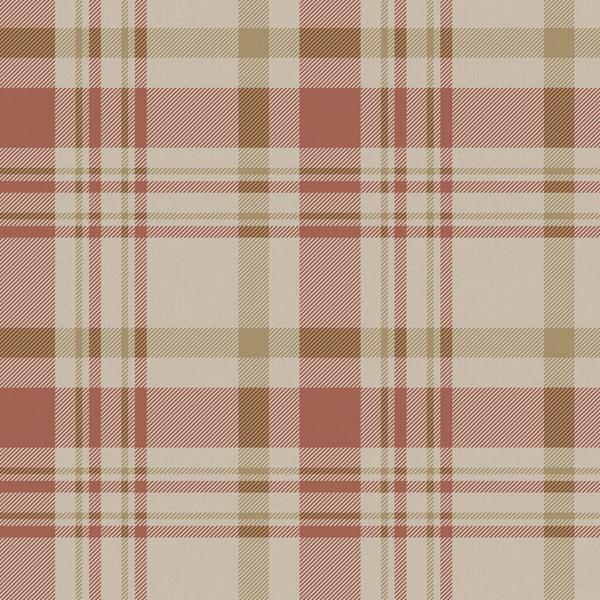 Galerie 1906-4 PLAID Red Wallpaper