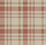 Galerie 1906-4 Spring Blossom Plaid Red Wallpaper 1906-4 Red Wallpaper