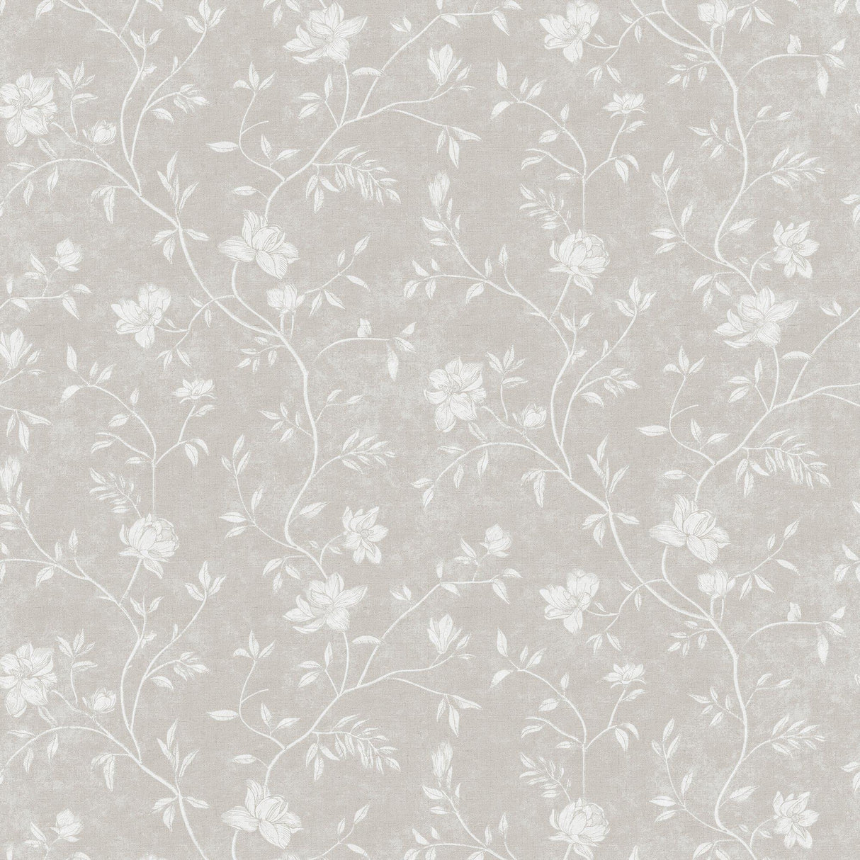 Galerie 1907-2 Spring Blossom Magnolia Silver Grey Wallpaper 1907-2 Silver Grey Wallpaper