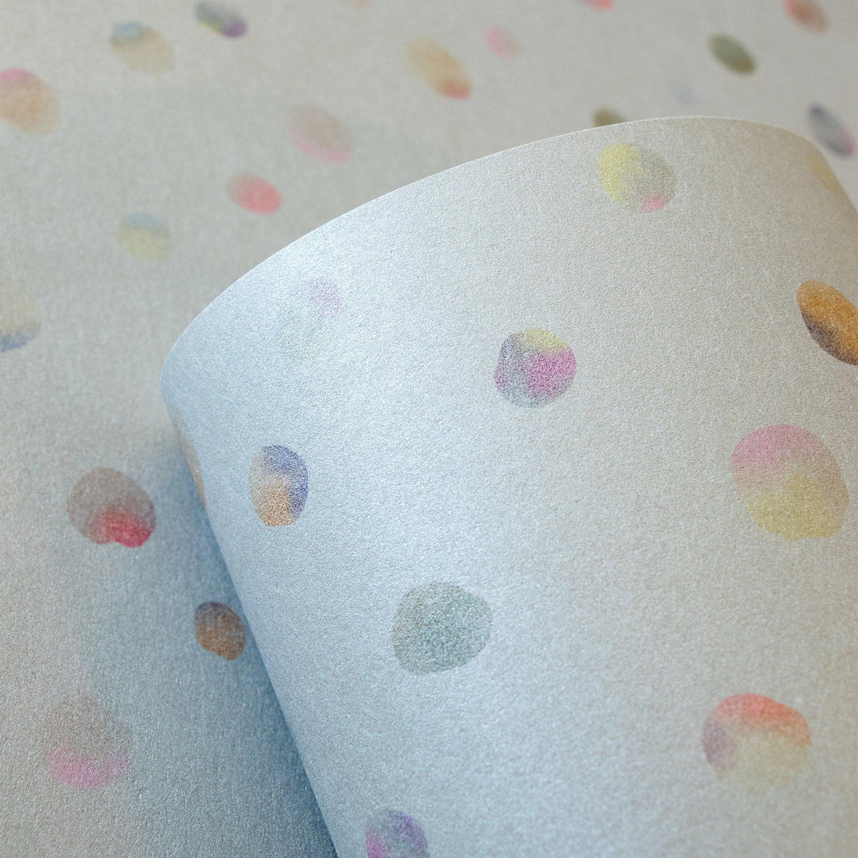 Galerie 26837 Great Kids Watercolor Dots Silver Grey Wallpaper 26837 Silver Grey Wallpaper