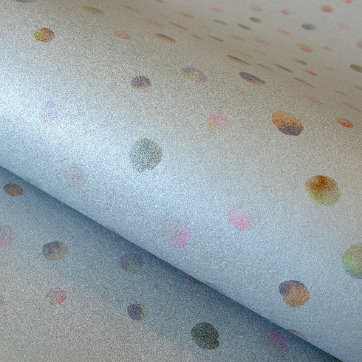 Galerie 26837 Great Kids Watercolor Dots Silver Grey Wallpaper 26837 Silver Grey Wallpaper