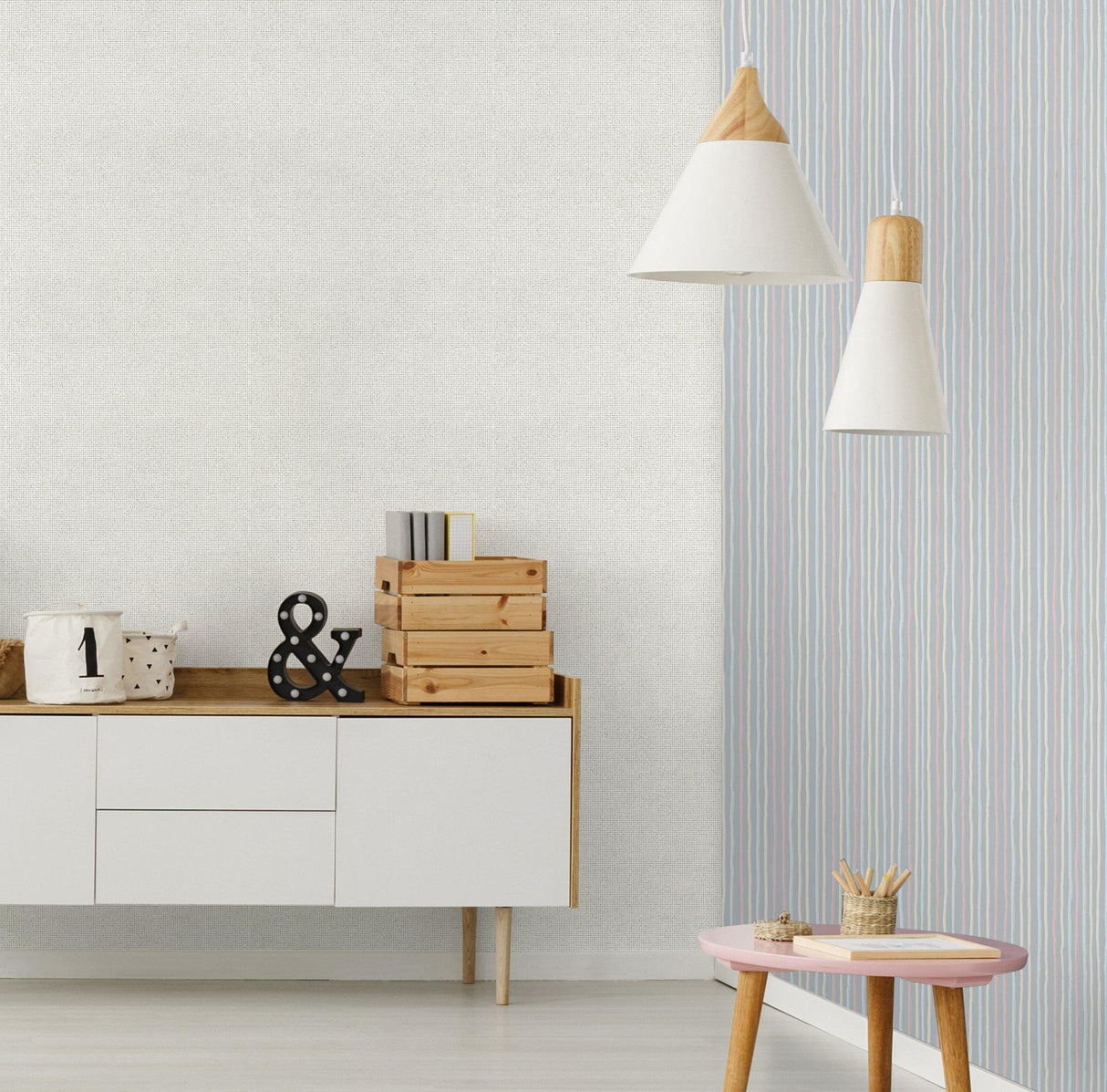 Galerie 26847 Great Kids Stripes Silver Grey Wallpaper 26847 Silver Grey Wallpaper