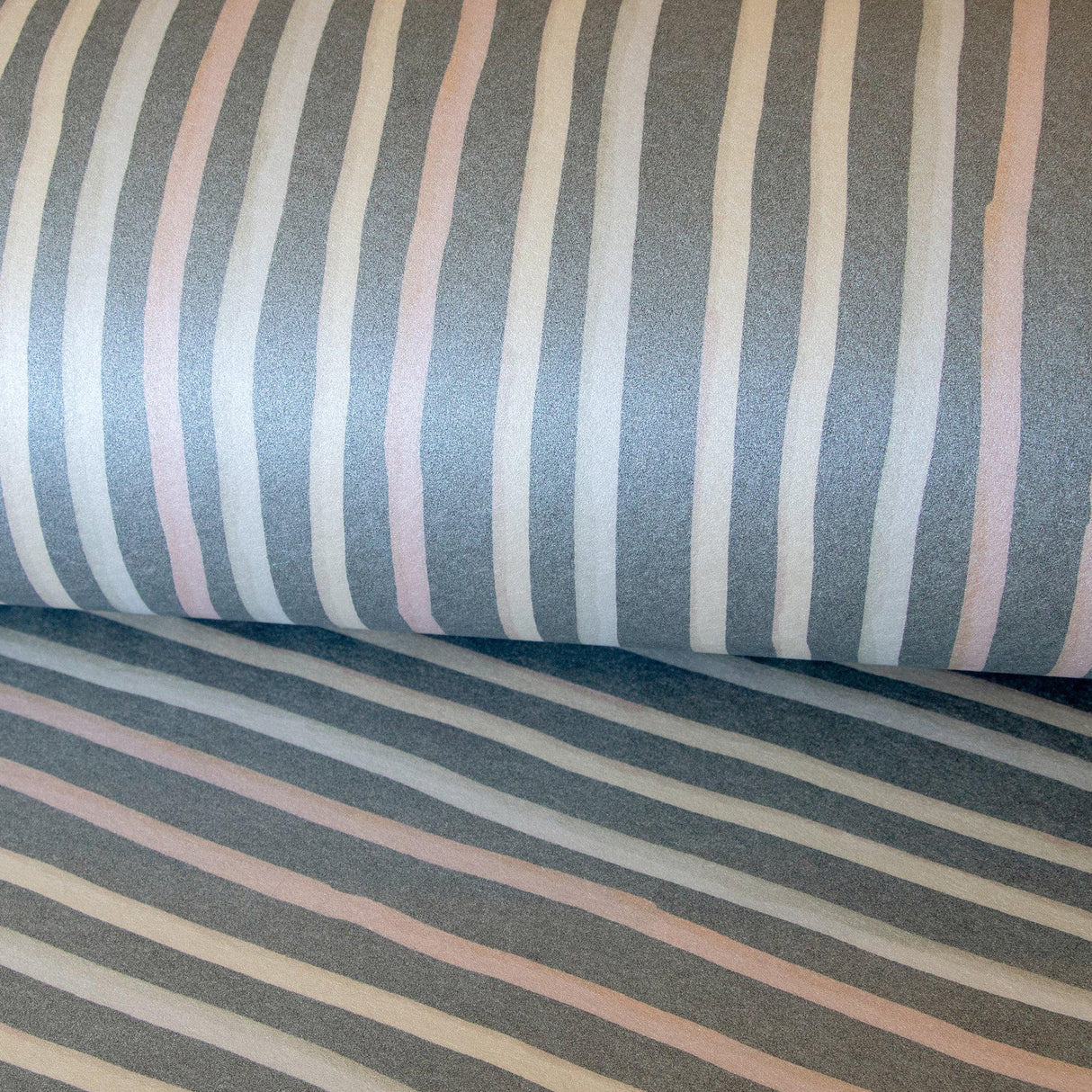 Galerie 26848 Great Kids Stripes Silver Grey Wallpaper 26848 Silver Grey Wallpaper