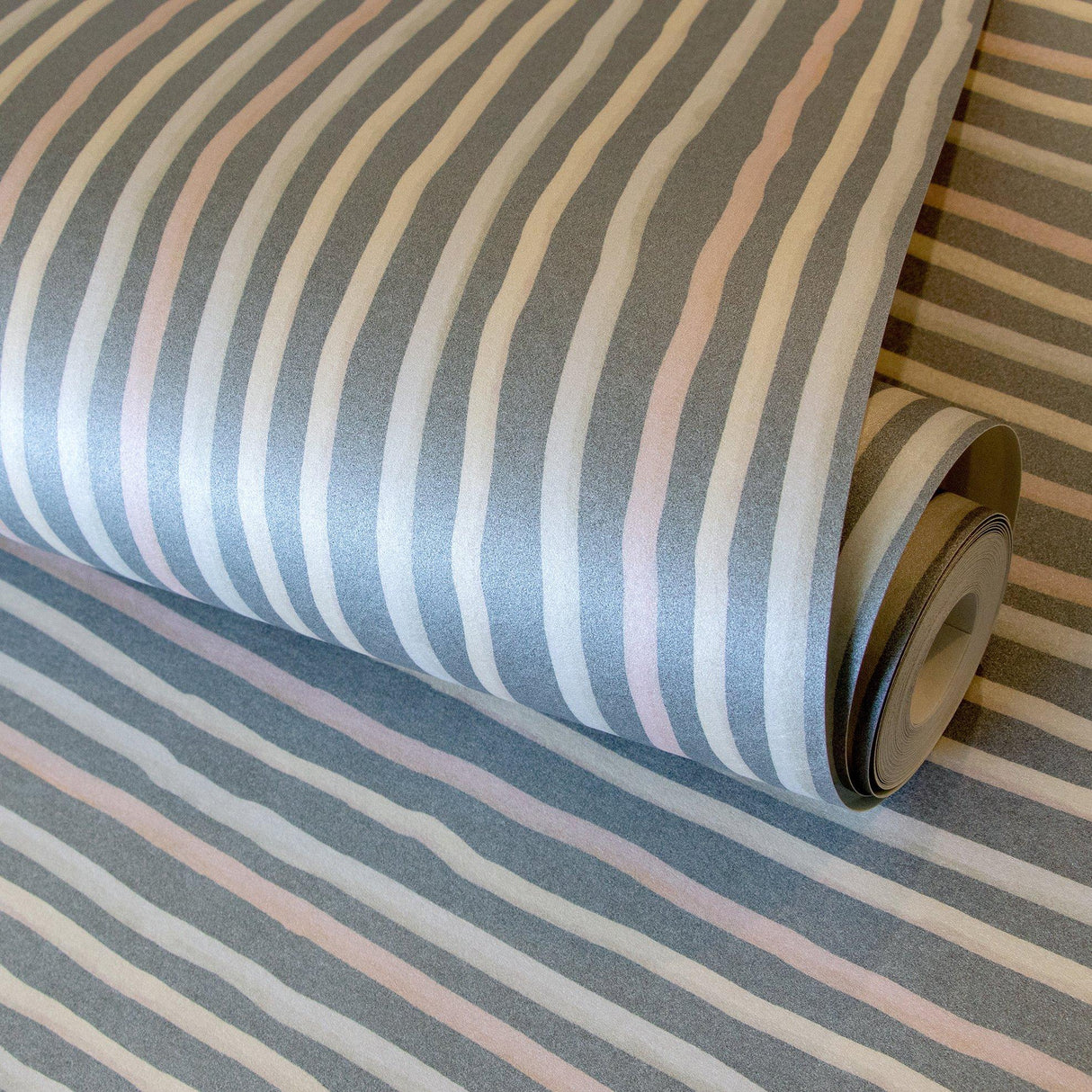 Galerie 26848 Great Kids Stripes Silver Grey Wallpaper 26848 Silver Grey Wallpaper