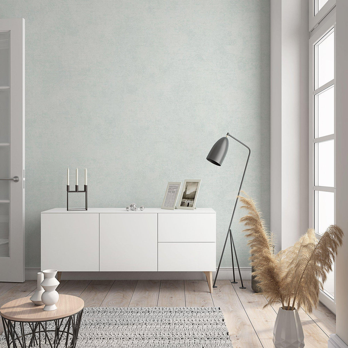 Galerie 32410 Flora Plain Texture Green Wallpaper 32410 Green Wallpaper