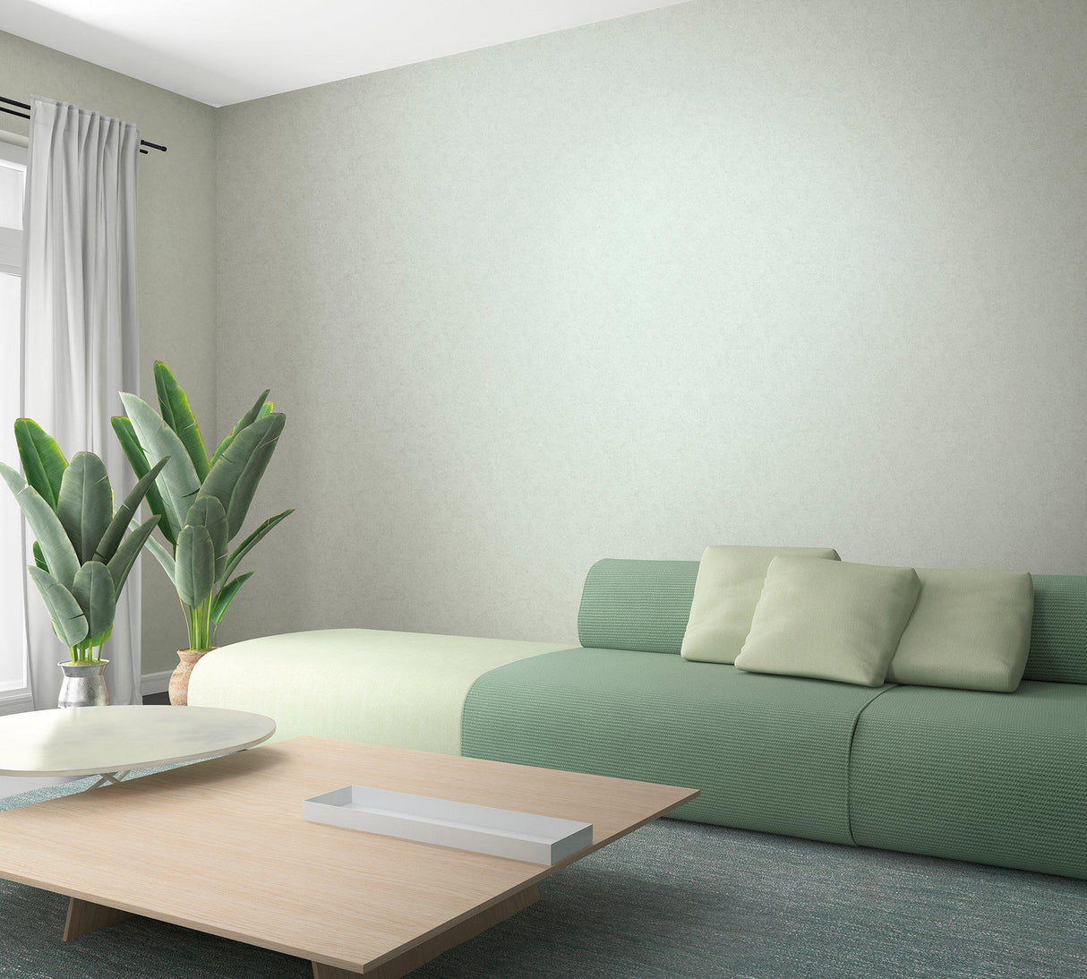 Galerie 32416 Flora Plain Texture Green Wallpaper 32416 Green Wallpaper