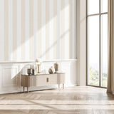 Galerie 34413 Flora Thick Stripe Beige Wallpaper 34413 Beige Wallpaper