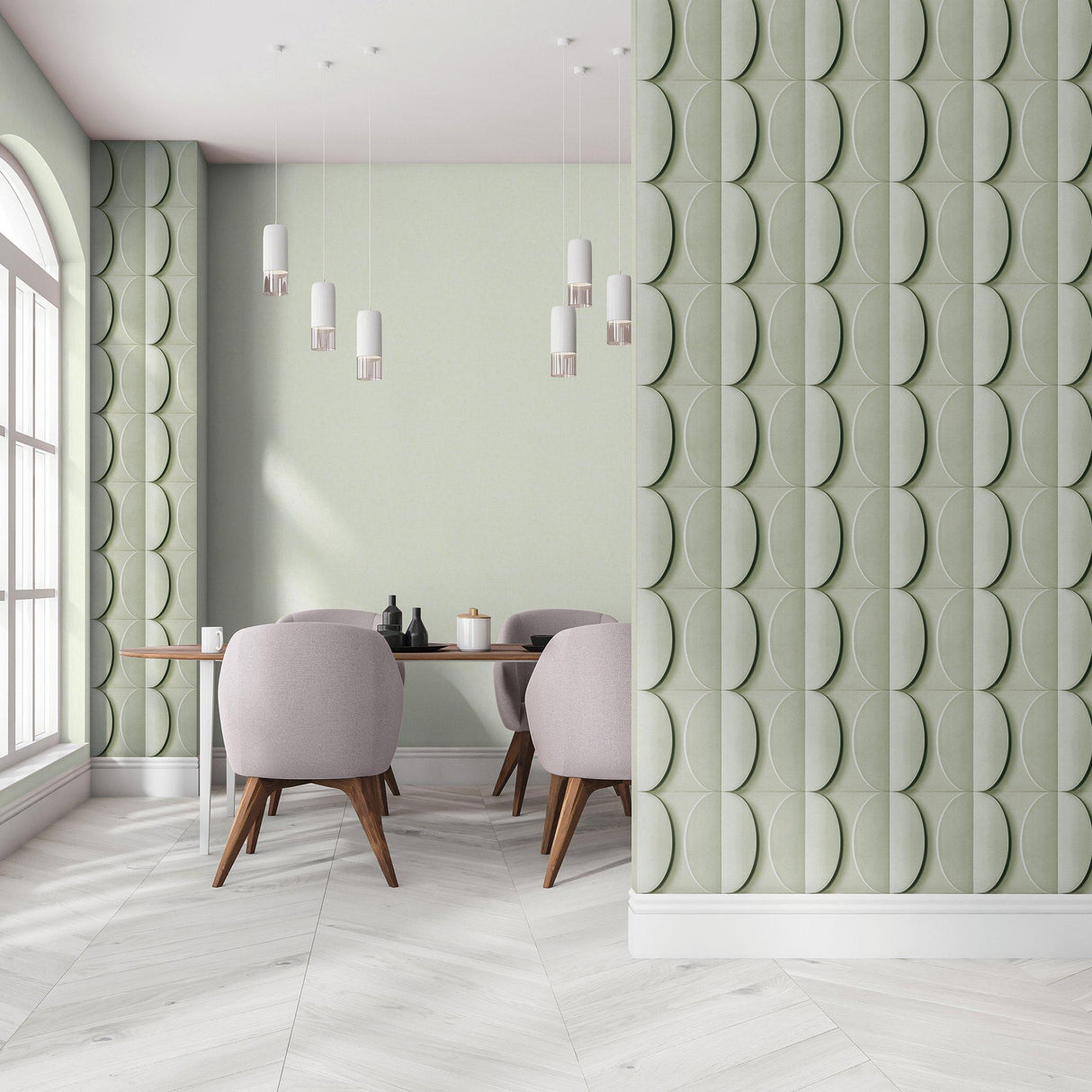 Galerie 34419 The New Textures Linen Texture Green Wallpaper 34419 Green Wallpaper
