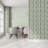 Galerie 34419 The New Textures Linen Texture Green Wallpaper 34419 Green Wallpaper